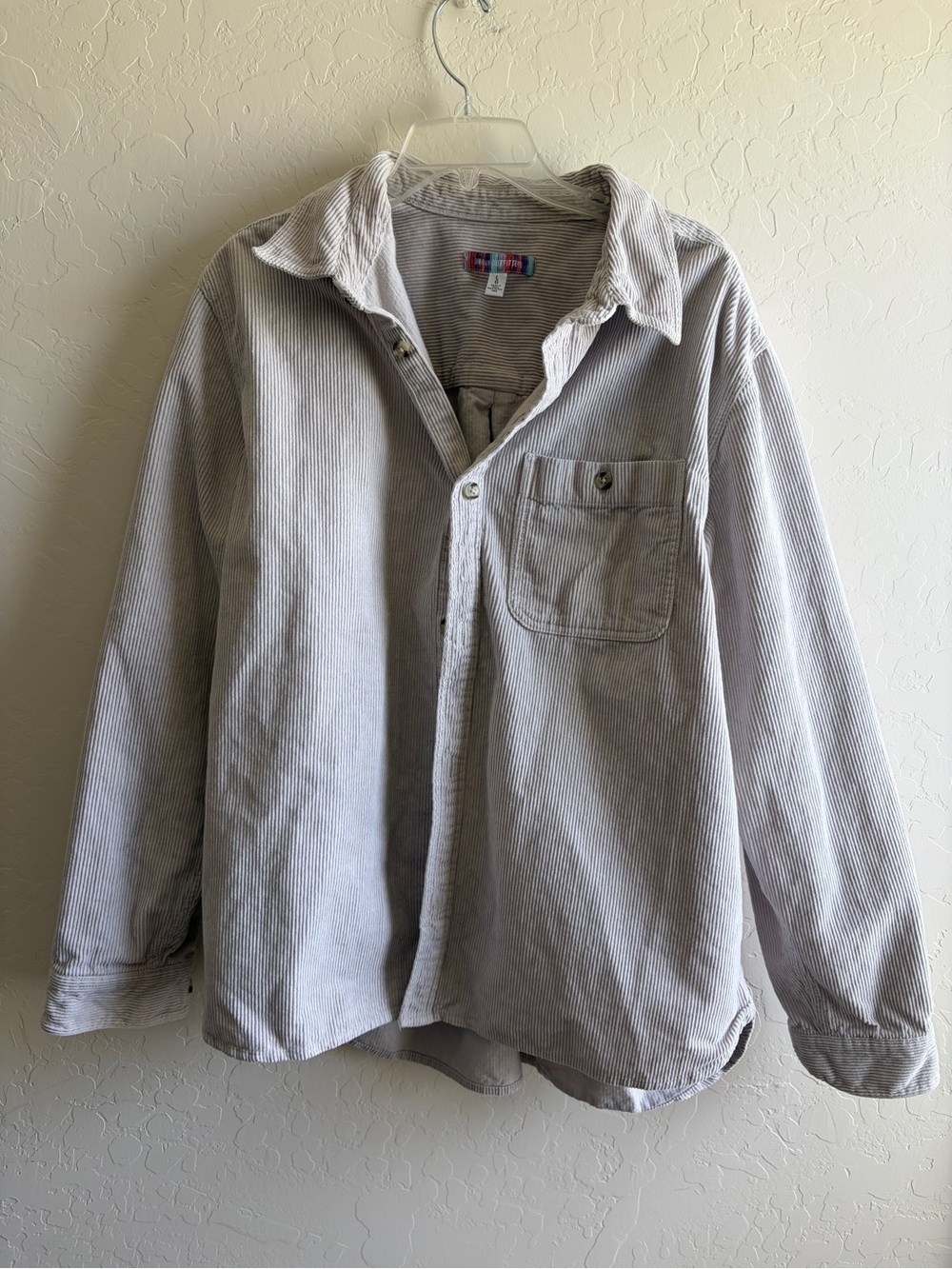 Urban Outfitters Light Gray Corduroy Shirt Jacket